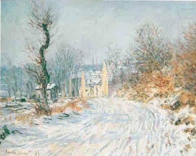 Claude Monet Road to Giverny in Winter china oil painting image